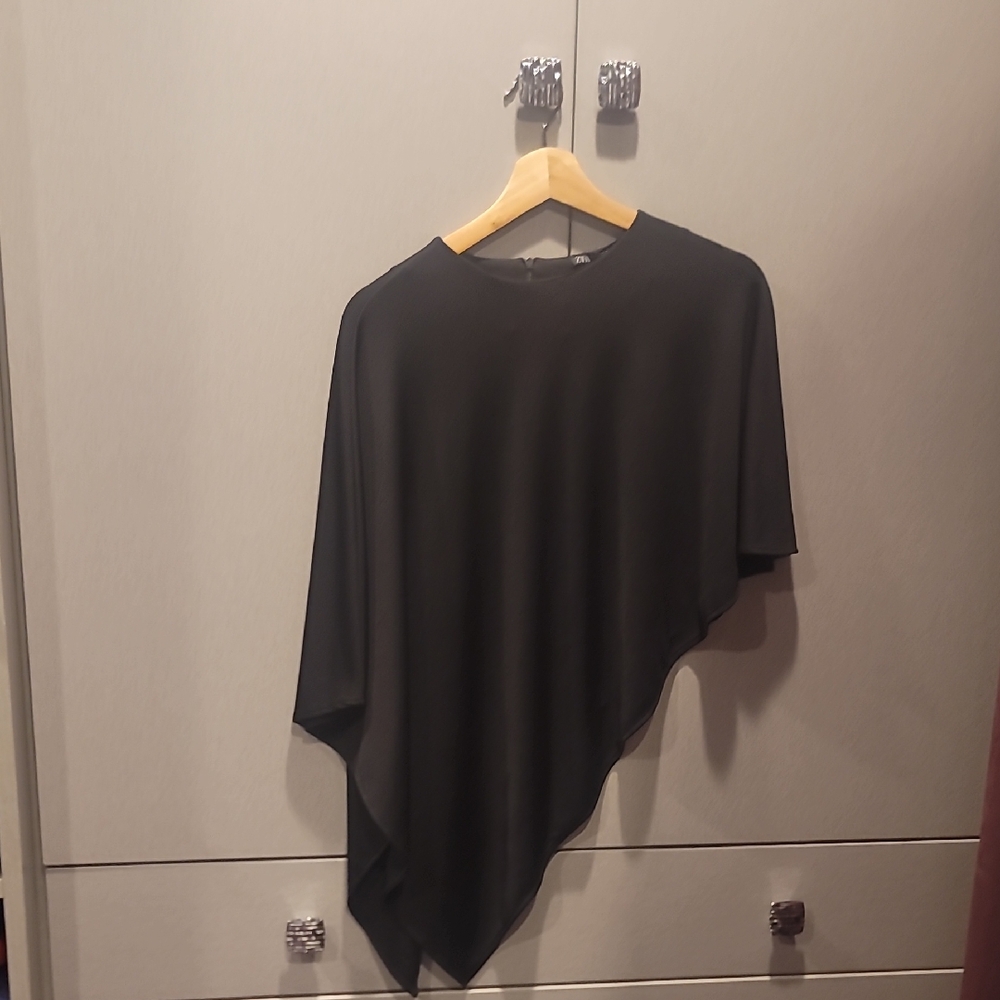 Elegant Black Asymmetrical Top